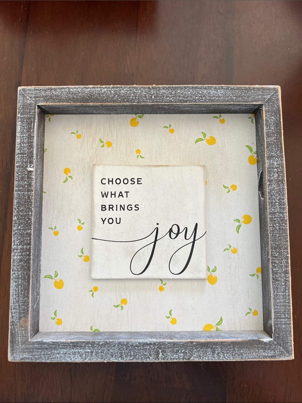 Choose What Brings You Joy Framed Sign